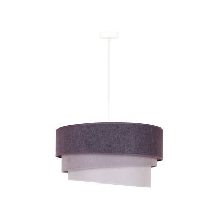 Duolla - Lampadario a sospensione con filo TRIO 1xE27/15W/230V diametro 45 cm antracite/grigio/bianco