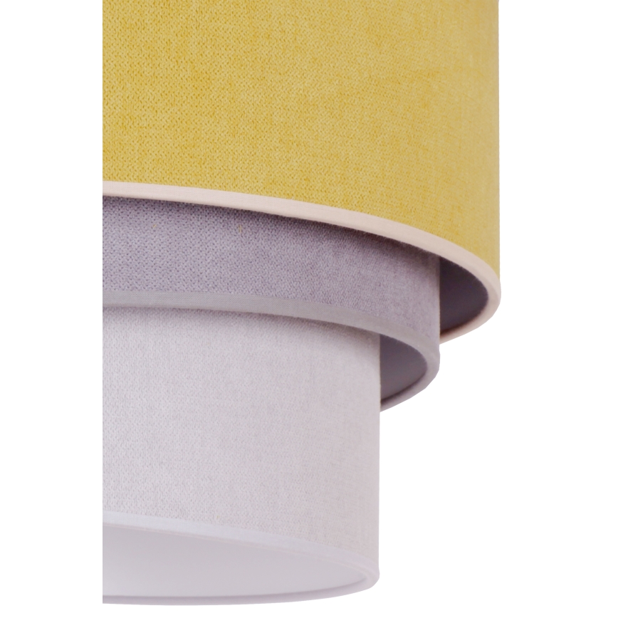 Duolla - Lampadario a sospensione con filo TRIO 1xE27/15W/230V diametro 45 cm giallo/grigio/bianco