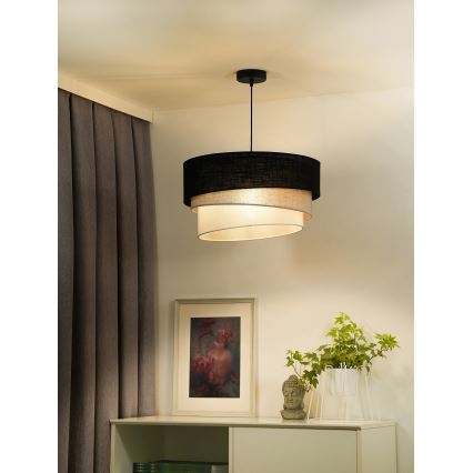 Duolla - Lampadario a sospensione con filo TRIO 1xE27/15W/230V diametro 45 cm nero/grigio/bianco