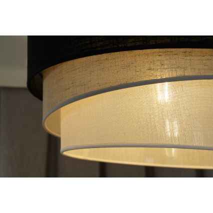 Duolla - Lampadario a sospensione con filo TRIO 1xE27/15W/230V diametro 45 cm nero/grigio/bianco