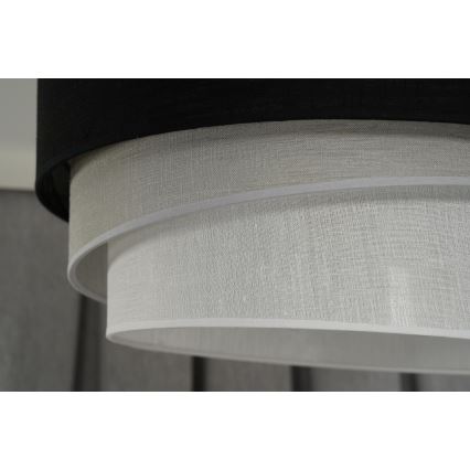 Duolla - Lampadario a sospensione con filo TRIO 1xE27/15W/230V diametro 45 cm nero/grigio/bianco
