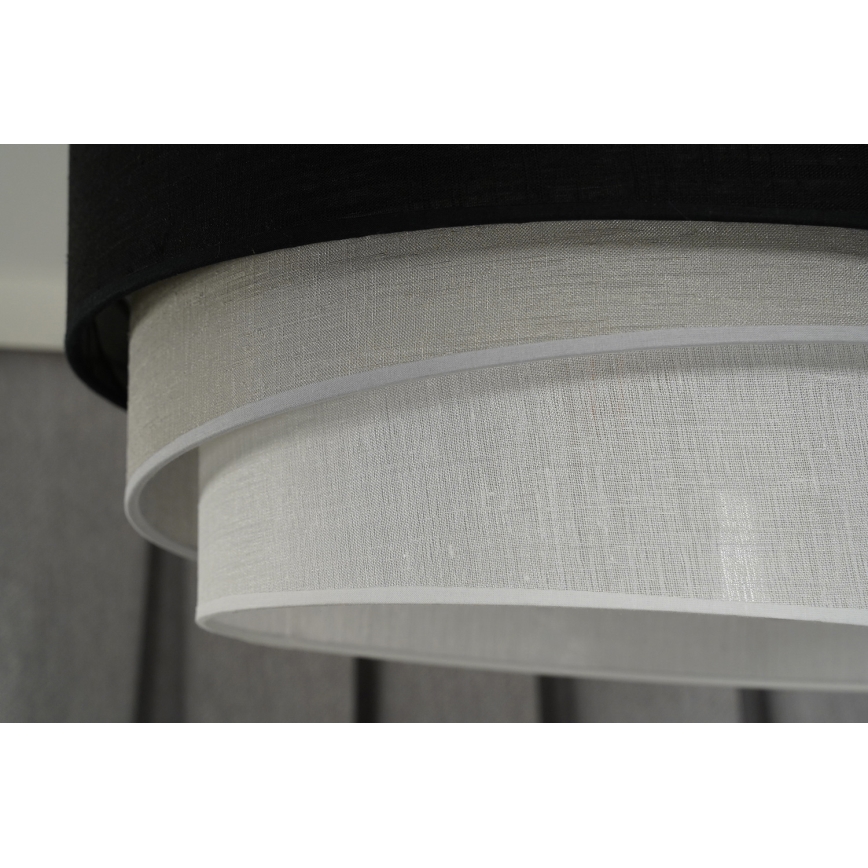 Duolla - Lampadario a sospensione con filo TRIO 1xE27/15W/230V diametro 45 cm nero/grigio/bianco
