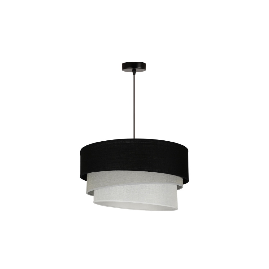 Duolla - Lampadario a sospensione con filo TRIO 1xE27/15W/230V diametro 45 cm nero/grigio/bianco