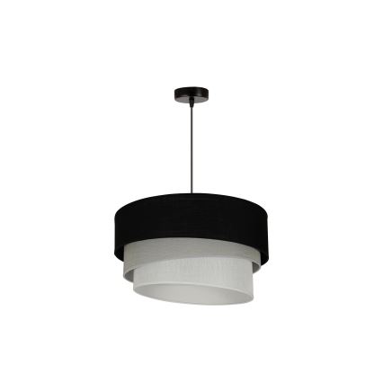 Duolla - Lampadario a sospensione con filo TRIO 1xE27/15W/230V diametro 45 cm nero/grigio/bianco