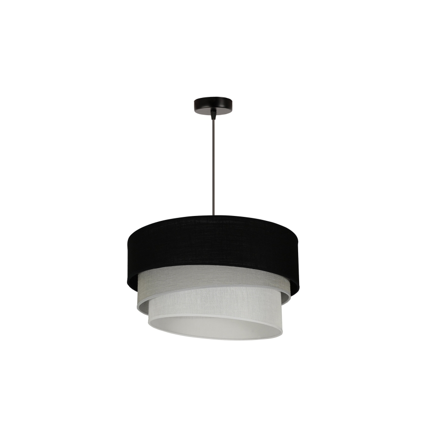Duolla - Lampadario a sospensione con filo TRIO 1xE27/15W/230V diametro 45 cm nero/grigio/bianco