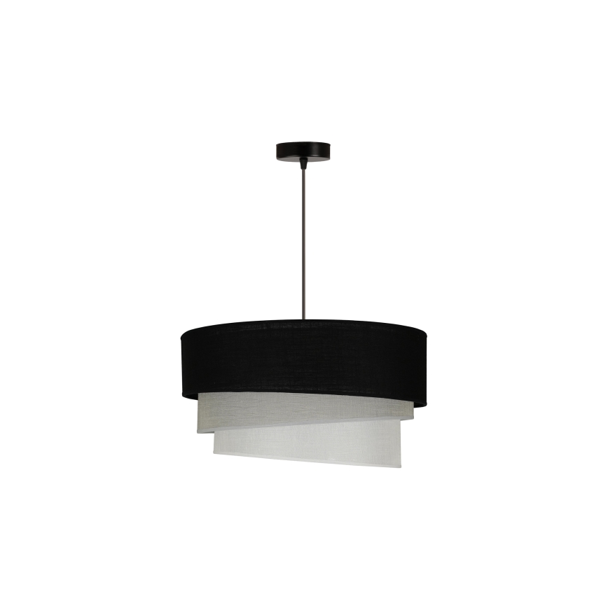 Duolla - Lampadario a sospensione con filo TRIO 1xE27/15W/230V diametro 45 cm nero/grigio/bianco