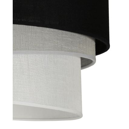 Duolla - Lampadario a sospensione con filo TRIO 1xE27/15W/230V diametro 45 cm nero/grigio/bianco