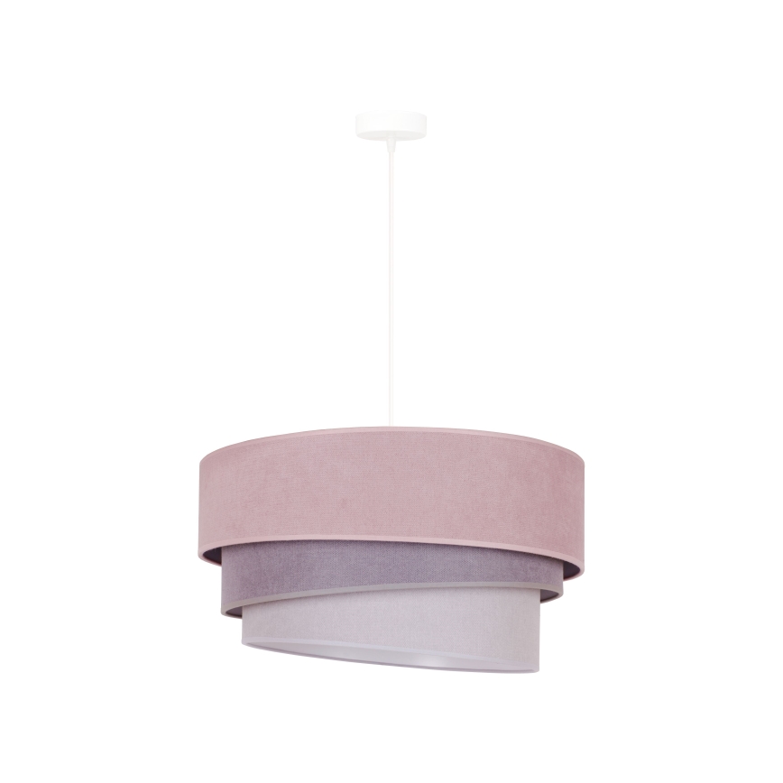Duolla - Lampadario a sospensione con filo TRIO 1xE27/15W/230V diametro 45 cm rosa/grigio/bianco