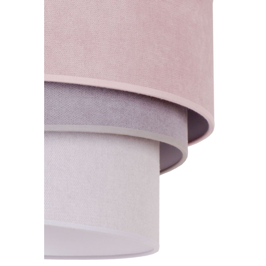 Duolla - Lampadario a sospensione con filo TRIO 1xE27/15W/230V diametro 45 cm rosa/grigio/bianco