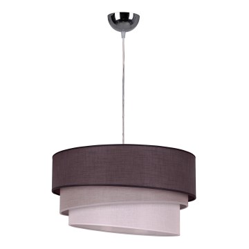 Duolla - Lampadario a sospensione con filo TRIO 1xE27/40W/230V diametro 45 cm antracite/grigio/bianco