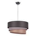 Duolla - Lampadario a sospensione con filo TRIO 1xE27/40W/230V diametro 45 cm antracite/grigio/marrone