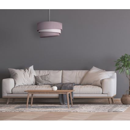 Duolla - Lampadario a sospensione con filo TRIO 1xE27/40W/230V diametro 45 cm grigio/bianco