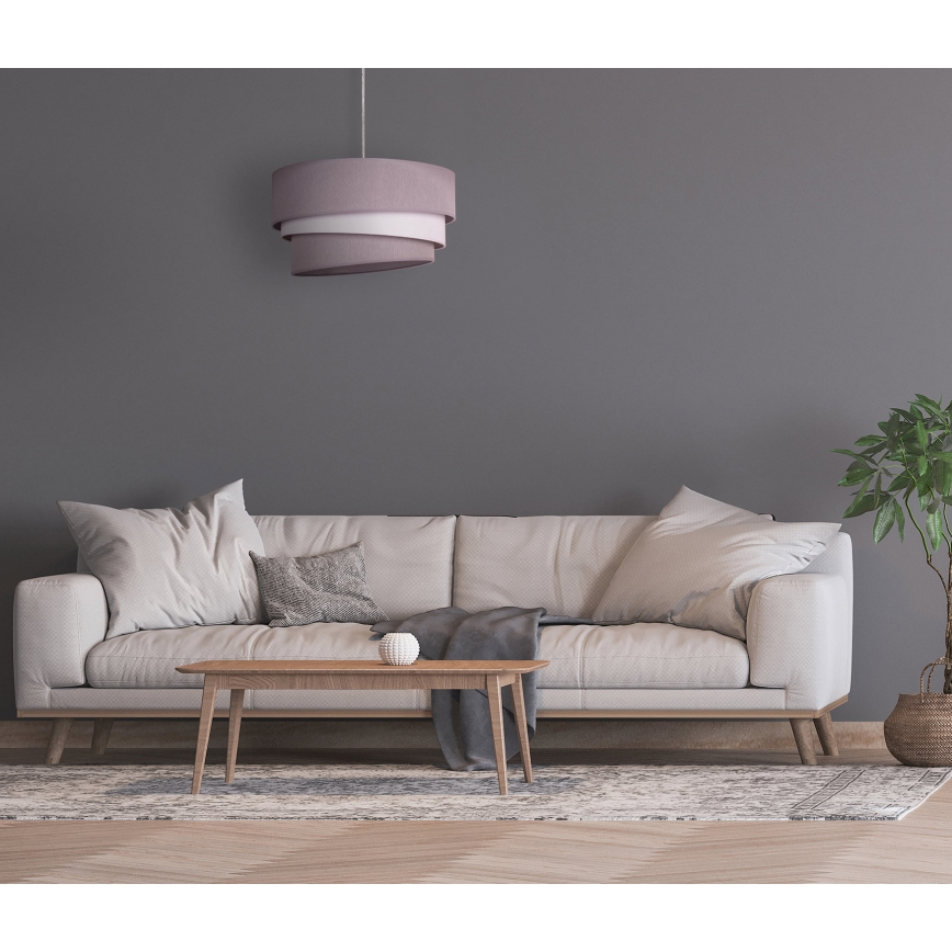 Duolla - Lampadario a sospensione con filo TRIO 1xE27/40W/230V diametro 45 cm grigio/bianco