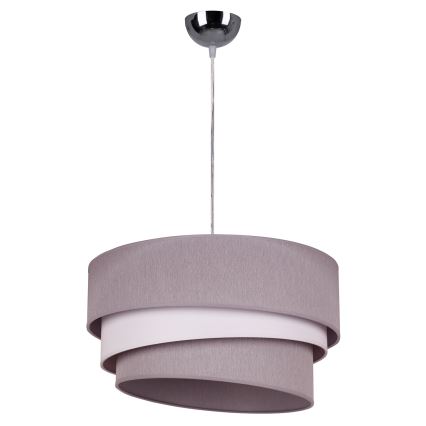 Duolla - Lampadario a sospensione con filo TRIO 1xE27/40W/230V diametro 45 cm grigio/bianco