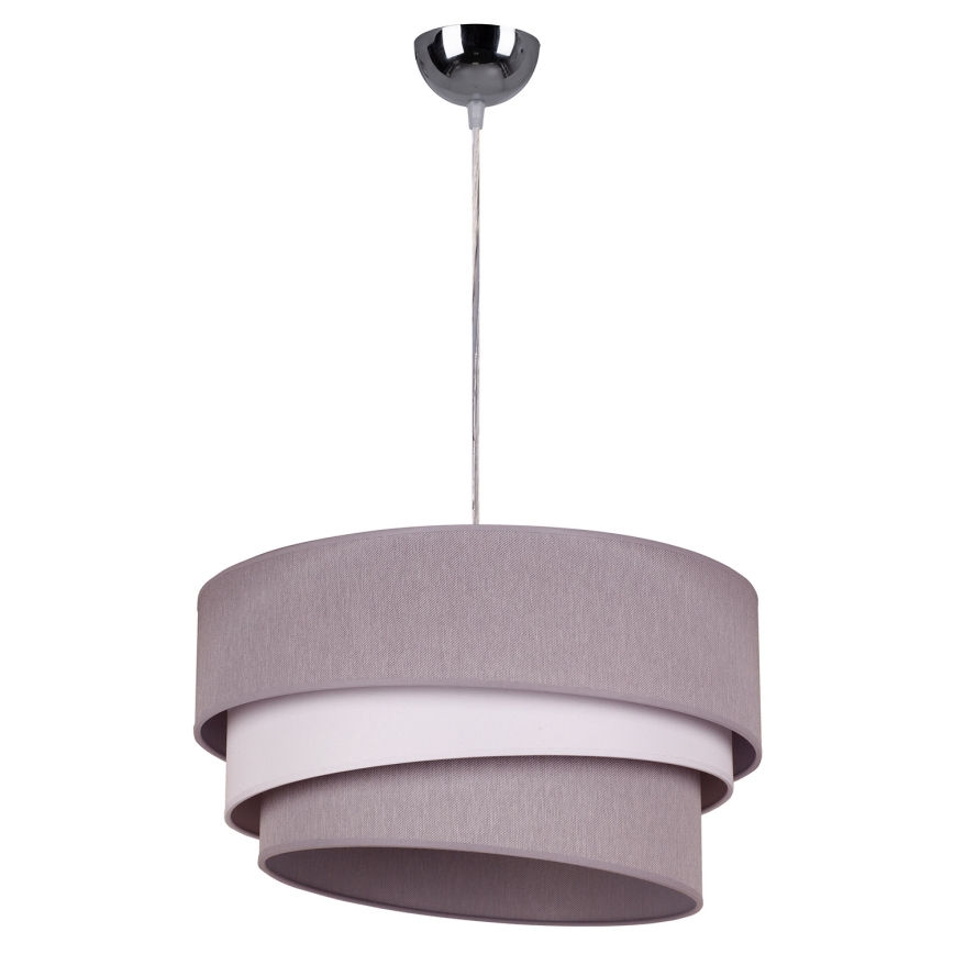 Duolla - Lampadario a sospensione con filo TRIO 1xE27/40W/230V diametro 45 cm grigio/bianco