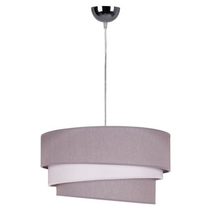 Duolla - Lampadario a sospensione con filo TRIO 1xE27/40W/230V diametro 45 cm grigio/bianco