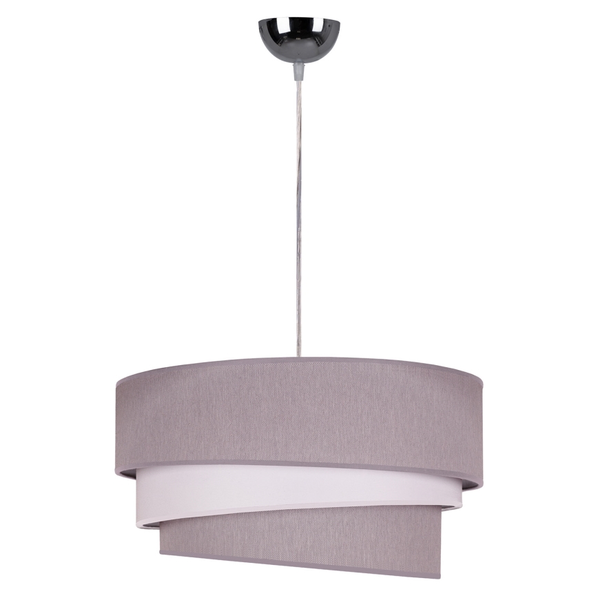 Duolla - Lampadario a sospensione con filo TRIO 1xE27/40W/230V diametro 45 cm grigio/bianco