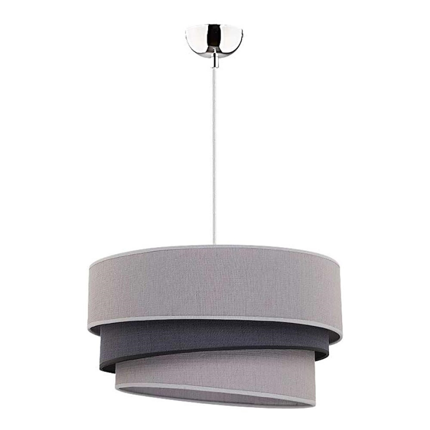 Duolla - Lampadario a sospensione con filo TRIO 1xE27/40W/230V diametro 45 cm grigio/nero
