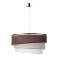 Duolla - Lampadario a sospensione con filo TRIO 1xE27/40W/230V diametro 45 cm marrone/beige/bianco