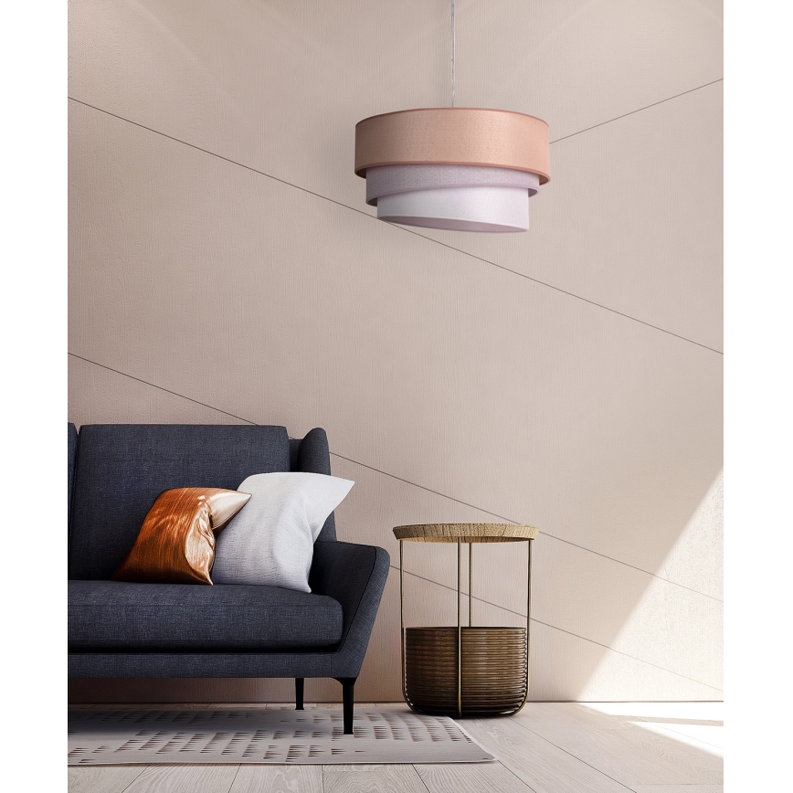 Duolla - Lampadario a sospensione con filo TRIO 1xE27/40W/230V diametro 45 cm marrone/grigio/argento