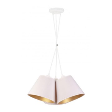 Duolla - Lampadario a sospensione con filo TWIGGY 3xE27/40W/230V diametro 60 cm bianco
