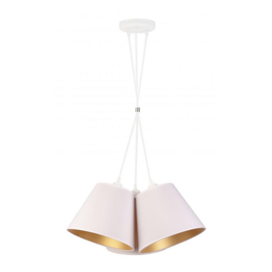 Duolla - Lampadario a sospensione con filo TWIGGY 3xE27/40W/230V diametro 60 cm bianco