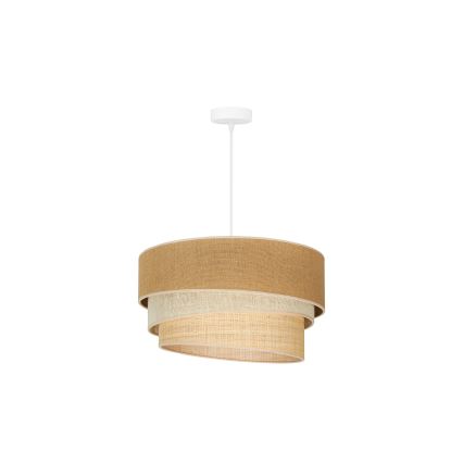 Duolla - Lampadario a sospensione con filo YUTE TRIO 1xE27/15W/230V diametro 45 cm marrone/grigio/beige