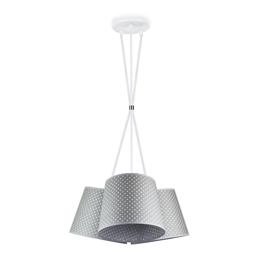 Duolla - Lampadario a sospensione con supporto rigido ROSSA 3xE27/40W/230V diametro 40 cm