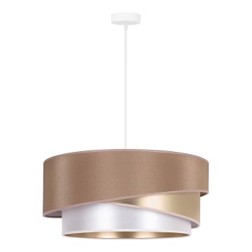 Duolla - Lampadario a sospensione KOBO 1xE27/15W/230V diam. 45 cm beige/oro/bianco