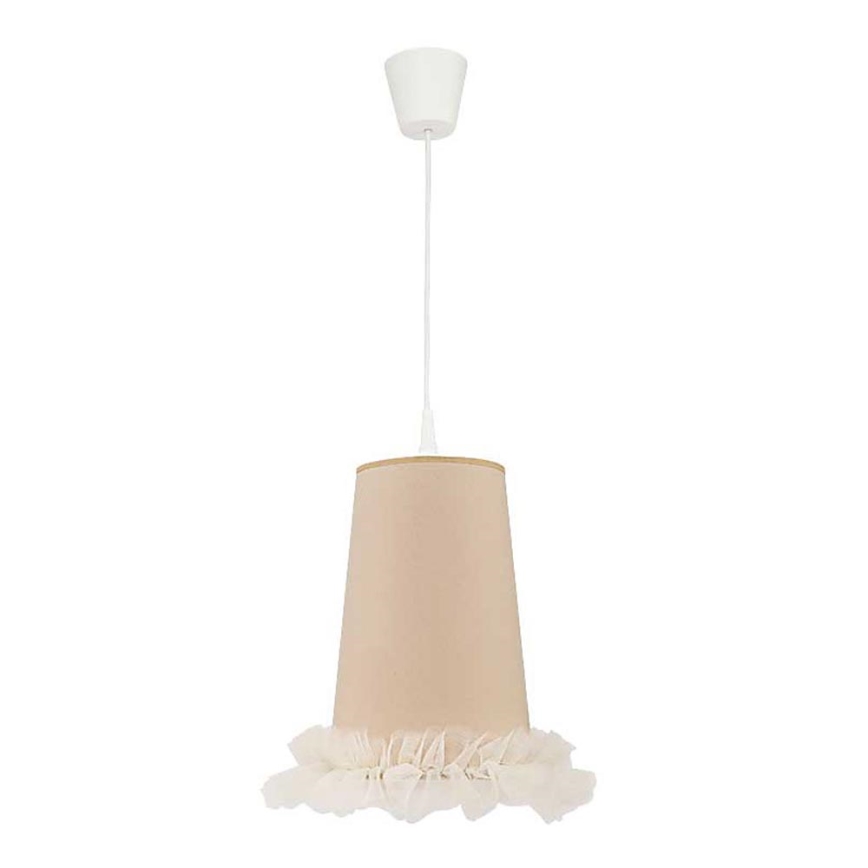 Duolla - Lampadario a sospensione per bambini BALLET 1xE27/40W/230V diametro 21 cm beige