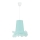Duolla - Lampadario a sospensione per bambini BALLET 1xE27/40W/230V diametro 21 cm blu