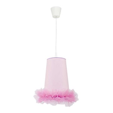 Duolla - Lampadario a sospensione per bambini BALLET 1xE27/40W/230V diametro 21 cm rosa