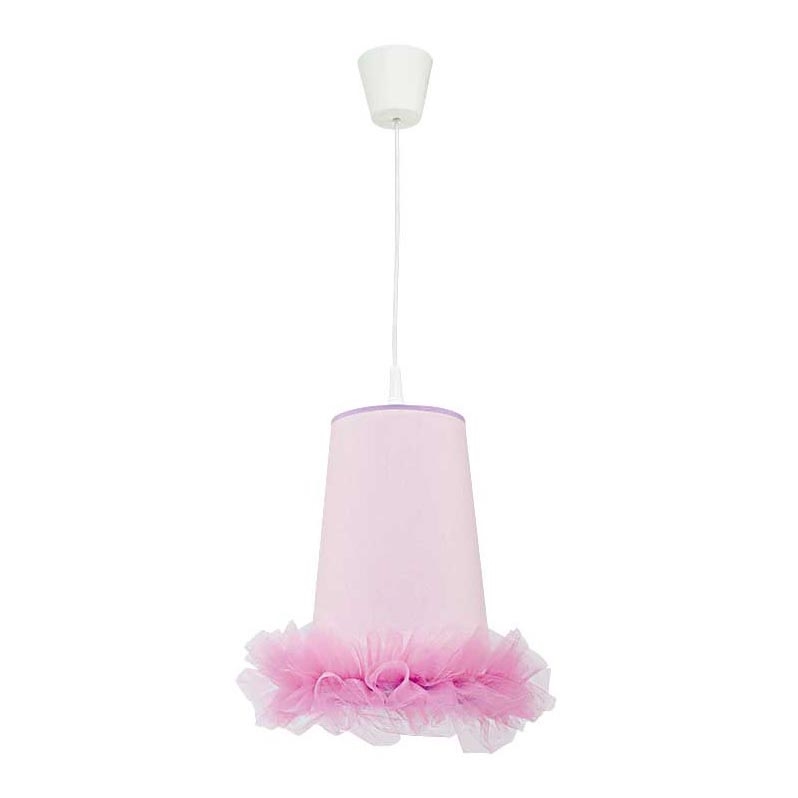 Duolla - Lampadario a sospensione per bambini BALLET 1xE27/40W/230V diametro 21 cm rosa