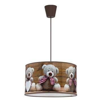 Duolla - Lampadario a sospensione per bambini BEARS 1xE27/40W/230V diametro 35 cm