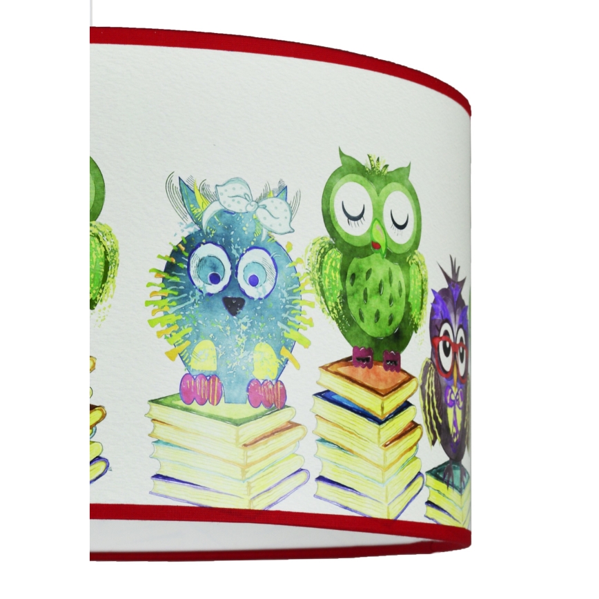 Duolla - Lampadario a sospensione per bambini OWL 1xE27/15W/230V diametro 35 cm