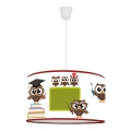 Duolla - Lampadario a sospensione per bambini OWLS MULTI 1xE27/15W/230V diametro 35 cm