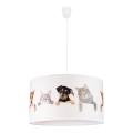 Duolla - Lampadario a sospensione per bambini PRINT M 1xE27/40W/230V diametro 35 cm animali