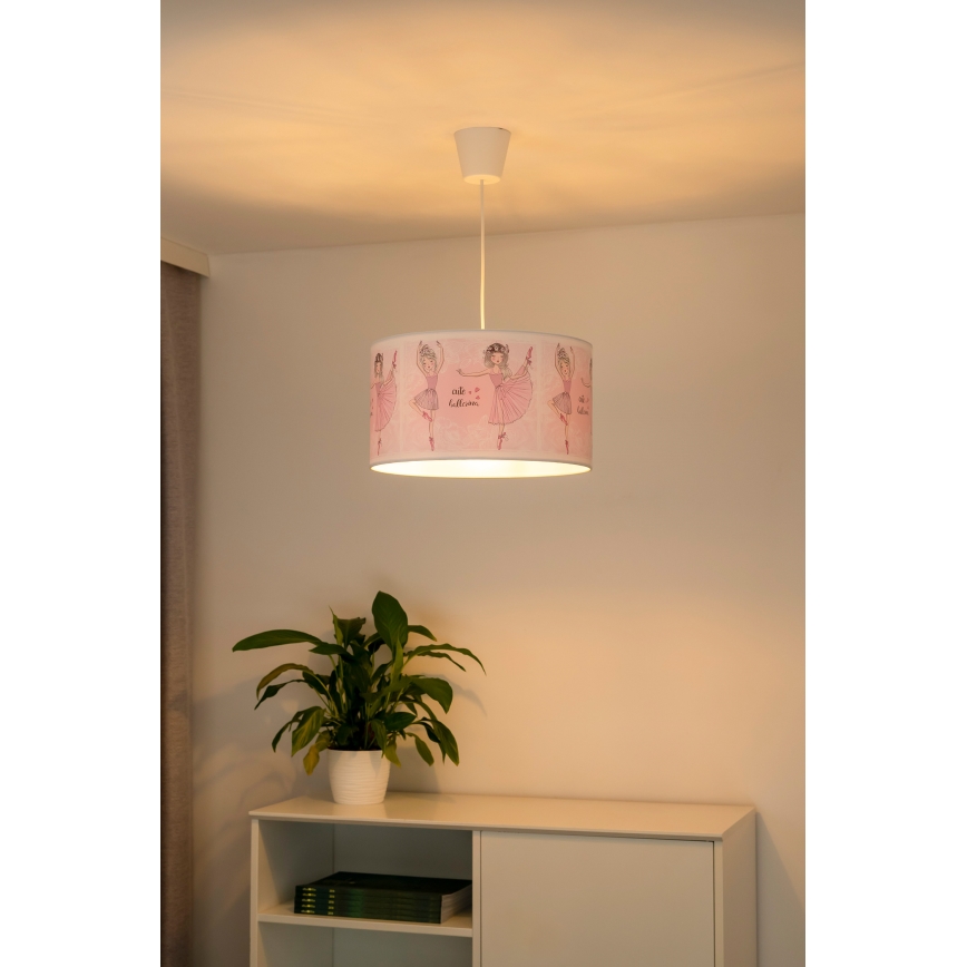 Duolla - Lampadario a sospensione per bambini PRINT M 1xE27/40W/230V diametro 35 cm ballerine