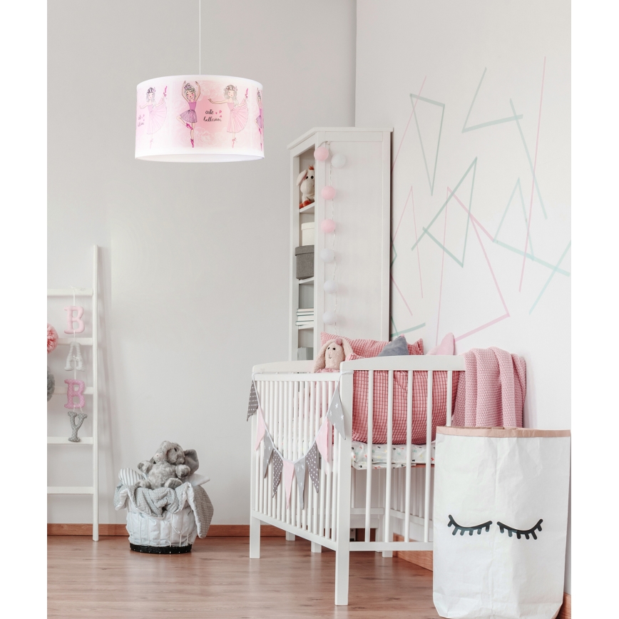Duolla - Lampadario a sospensione per bambini PRINT M 1xE27/40W/230V diametro 35 cm ballerine