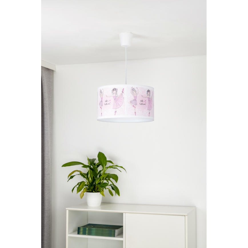 Duolla - Lampadario a sospensione per bambini PRINT M 1xE27/40W/230V diametro 35 cm ballerine
