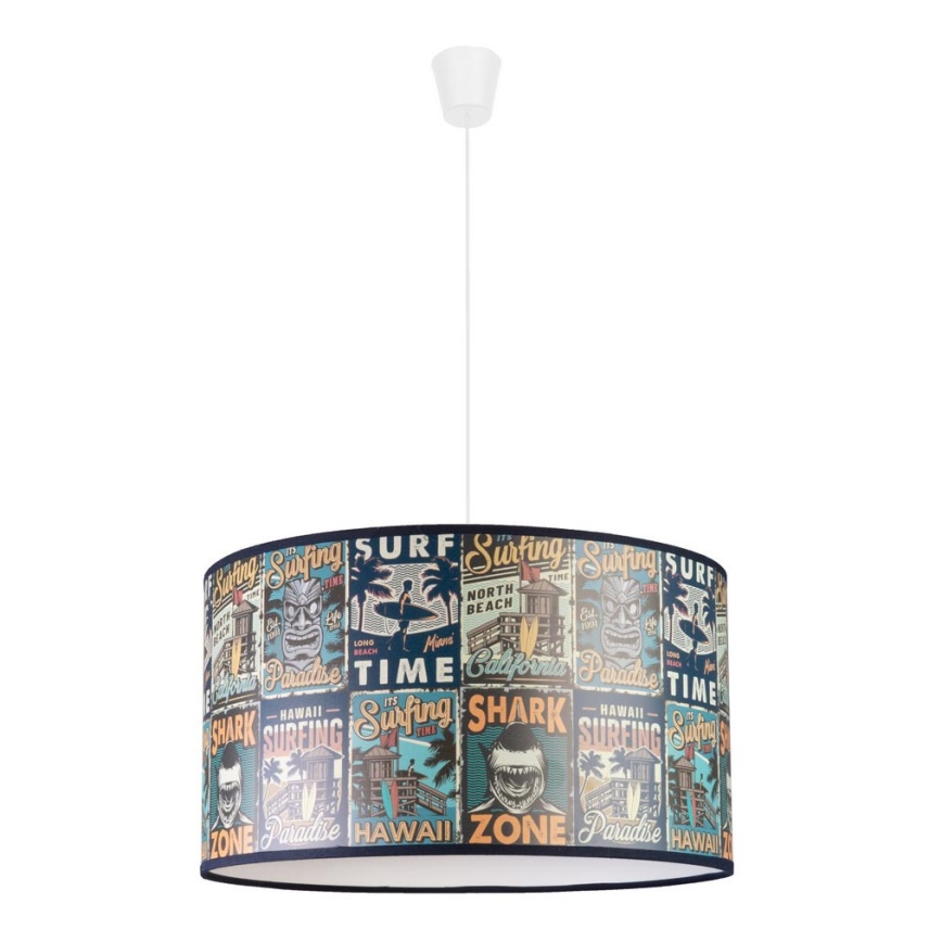 Duolla - Lampadario a sospensione per bambini PRINT M 1xE27/40W/230V diametro 35 cm poster