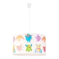 Duolla - Lampadario a sospensione per bambini PRINT M 1xE27/40W/230V diametro 35 cm troll