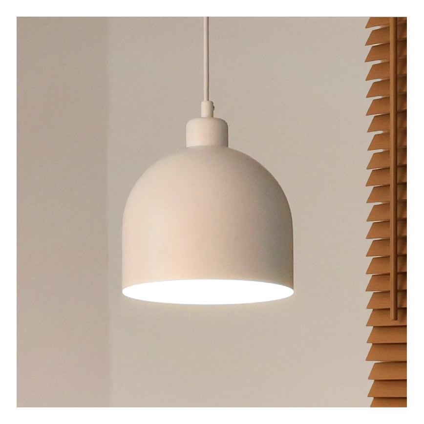 Duolla - Lampadario a sospensione su cavo IRONLINE 1xE27/15W/230V diam. 17 cm bianco