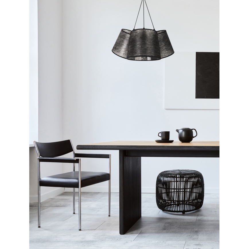 Duolla - Lampadario su filo ROSSA 3xE27/40W/230V nero