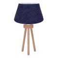 Duolla - Lampe de table BOUCLE 1xE27/15W/230V d. 28 cm bleu/bois