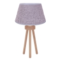Duolla - Lampe de table BOUCLE 1xE27/15W/230V d. 28 cm gris/bois