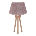 Duolla - Lampe de table BOUCLE 1xE27/15W/230V d. 28 cm marron/bois
