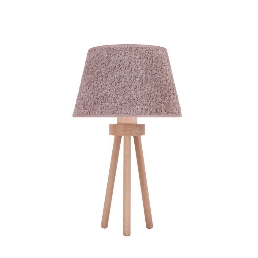 Duolla - Lampe de table BOUCLE 1xE27/15W/230V d. 28 cm marron/bois