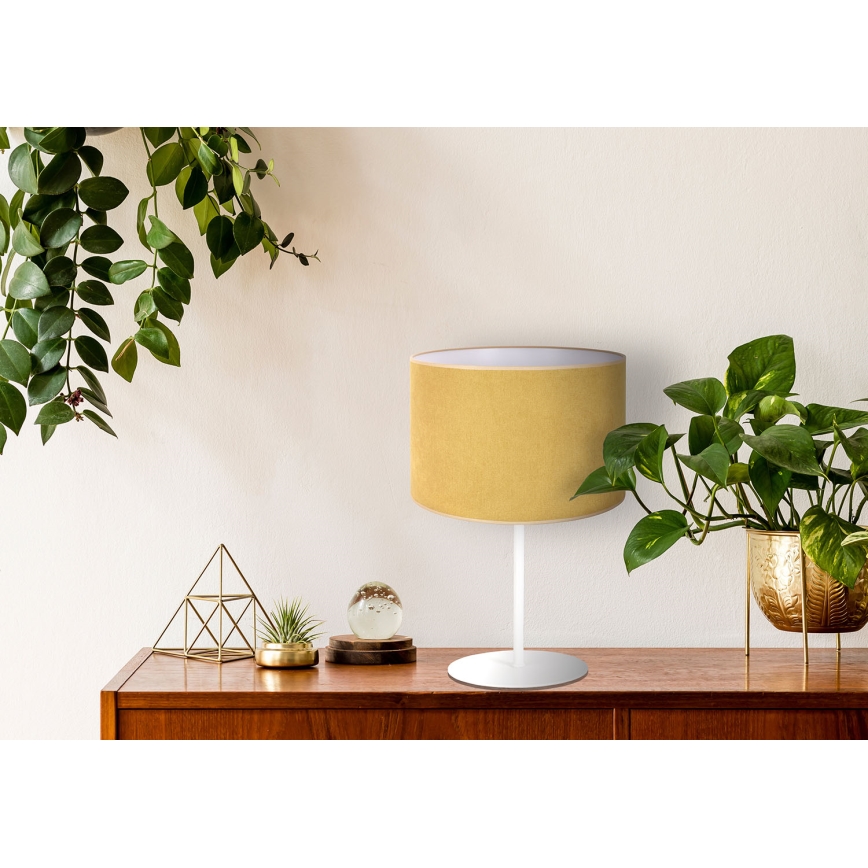 Duolla - Lampe de table BRISTOL 1xE14/15W/230V d. 17,5 cm jaune/blanc