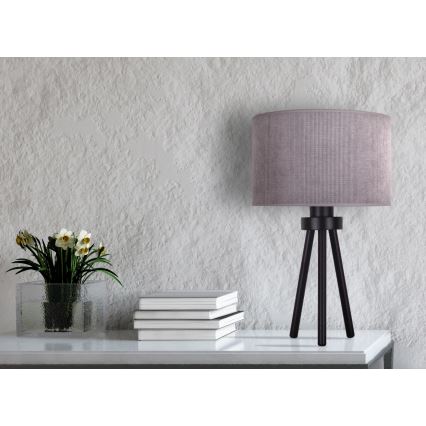 Duolla - Lampe de table LYON 1xE27/15W/230V d. 30 cm gris